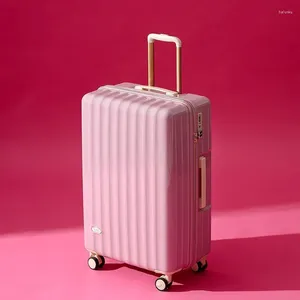 Чемоданы Изысканный сверхлегкий чемодан из поликарбоната, японский 20-дюймовый бесшумный универсальный колесный рычаг с паролем, дорожный чемодан на колесиках