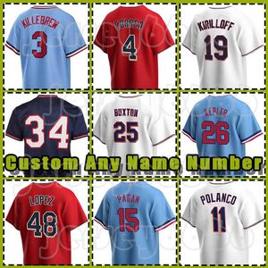 4 Carlos Correa Beyzbol 11 Jorge Polanco 2024 City Connect Jersey 49 Pablo Lopez 3 Harmon Killebrew 34 Kirby Puckett Twins 26 Max Kepler 25 Byron Buxton 29 Rod Carew