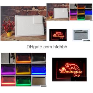 Led Neonschild B11 Budweiser Frank Lizard Light Decor Drop Großhandel 7 Farben zur Auswahl Lieferung Lichter Beleuchtung Urlaub Dhqd4