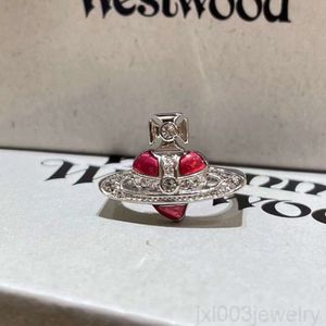 Tasarımcı Viviane Vivienen Westwoods Mücevher Gezegeni Western İmparatoriçe Dowager High Edition Punk Stil Kişiselleştirilmiş Diamante Lake Little Little Love Ring