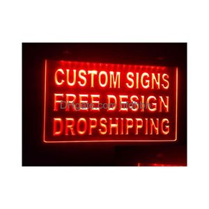 Led Neon Sign Design Your Own Custom Beer Light Bar Open Drop Decor Shop Crafts Delivery Lights Lighting Holiday Dhnbd
