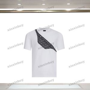 Xinxinbuy 2024 Erkekler Tasarımcı Tee T Shirt Çift Mektup Yama Fermuarı Kadınlar Turuncu Siyah Beyaz Mavi Kırmızı S-XL