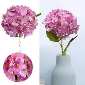 Dekoratif Çiçekler Hydrengeas Buket Dekorasyon Gelin Düğün Çiçeği Gerçek Lateks Ev Teal Faux
