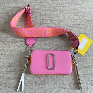 Tasarımcı Çanta Enstantane Orijinal Deri Çanta Marc Ünlü Kamera Küçük Crossbody Mini Jacobs Kadın Omuz Metal Tokası Toz Çantası ile Mükemmel Geri Yükleme