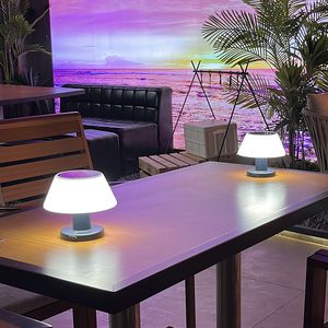 Güneş masa lambası açık aydınlatma modern ev bahçe dekoru şarj edilebilir kablosuz ışık LED ışık restoran otel bar için