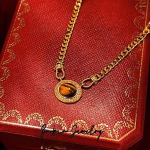 Ожерелья с подвесками, оригинальный дизайн «Star River Brief Book»: ожерелье из натурального камня тигрового глаза, усовершенствованный французский воротник-цепочка в стиле ретро