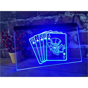 Светодиодная неоновая вывеска Royal Poker Sale, пивной бар, паб, светильник для домашнего декора, ремесла, Прямая доставка, освещение для праздника Dhayr