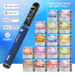 Orijinal Vapen Pod 650 Puf Puf Uyumlu Elf Pods E Sigaralar 2ml Önceden Dolu Pod 500mAh Pil Tek Kullanımlık Vape Çocuk Kilidi Örtü Bobini TPD