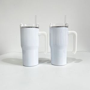 En İyi Değer Hediyeleri Açık Hava Spor Seyahat Kupaları Çift Duvarlı Paslanmaz Çelik BPA Ücretsiz Boş Boş Süblimasyon 20oz Öğrenci Tumbler DIY Baskı için Çıkarılabilir Kulp