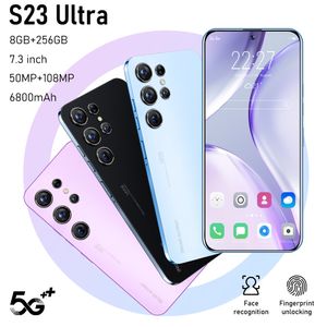 Cross-Border Mobile Phone S23 Ultra Real 4G Android 11 Real Perforated 7.3 Large Screen 8 Million Pixels (2 16) Foreign Trade
