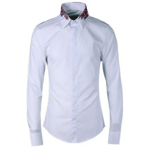 Новое поступление, изысканная модная повседневная хлопковая мужская рубашка высокого качества с вышитым воротником, мужской размер M-3xl, бесплатная доставка