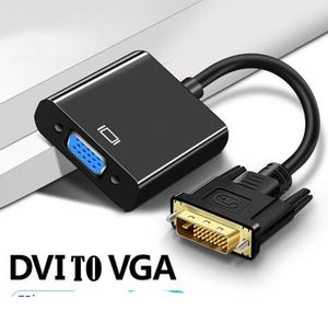 Adaptador DVI Macho para VGA Fêmea Full HD 1080P DVI-D Conectores 24 + 1 25 Pinos para 15Pin Conversor de Cabo Banhado a Ouro para PC Monitor de Computador