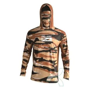 Erkek Hoodies Sweatshirts Pelajik Balıkçı Gömlekleri Hoodie Yüz Maskeli Erkek Erkekler Nefes Altı Sivrisinek Anti Balıkçı T-Shirtler Uzun Kollu Güneş Koruma Giysileri J240126