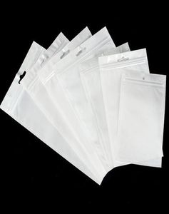 Evrensel şeffaf beyaz inci plastik poli torbalar opp ambalaj fermuarlı kilit paket aksesuarları pvc perakende kutuları usb iPhon4019815 için el deliği