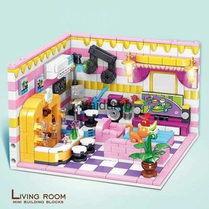 Bloklar Yeni 670pcs Creative Nordic House Castle Model Yapı Blokları City Street View Restaurant Figürleri DIY Tuğlalar Hediye Girlvaiduryb için Hediye Toys