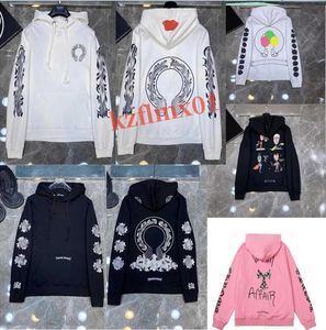 Tasarımcı Hoodie Moda Lüks Kadınlar Chromeshoody Ceketler Fermuar Kalp At Nalı Çapraz Baskı Markası Ch Men Chromes Ceket Külot Gevşek Kazak Jacke H13