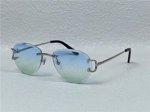 Güneş Gözlüğü Vintage 0092 Erkekler ve Kadınlar Tasarım Çıkmaz Pilot Şekli Retro Gözlükler Zarif Kesilmiş Lens UV UV 400 Gözlük Altın Açık Renkli lens
