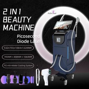 808nm Diyot Lazer Pico Lazer Makinesi Kalıcı Epilasyon Cihazı Kadın Koyu Renkli Spot Çıkarma Ağrısız 2 Arada 1 Profesyonel Vücut Epilatör