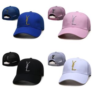 Günlük Tasarımcı Kapağı Siyah Fileli Şapka Kadın Spor Golf Serin Resmi Beyzbol Kapağı Tuval Casquette Erkekler Snapback Hats Klasik Nakış Mektupları FA062