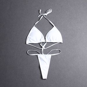 Klasikler Kadın Beach Giyim Metal Bikinis Tasarımcısı Thong Biquinis 2024 Brezilyalı Mikro Bikini Setleri Seksi String İki Parça Swimsuit Lüks Mayo Markası Tag S-XL