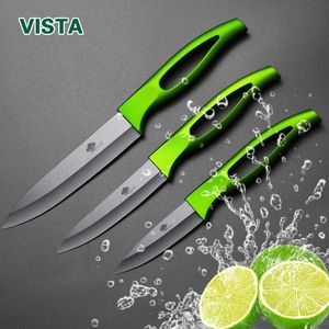 Высококачественный керамический нож для приготовления пищи, 3, 4, 5 дюймов, черное лезвие, зеленая ручка, кухонные ножи для очистки фруктов, кухонные ножи 240118