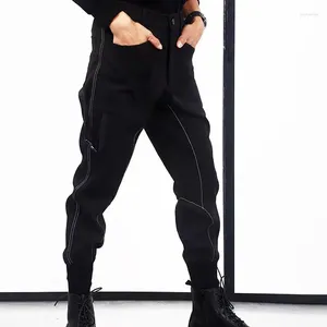 Erkek Suit 2024 Pamuklu Günlük Jogger Pantolon Sokak Giyim Man Harem Pantolon Katı Uzun Büyük Boy Giyim J35