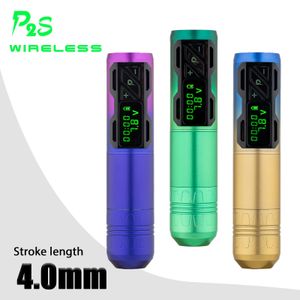 40mm strok EZ Portex Gen 2S Kablosuz Pil Dövme Kalem Makinesi İsviçre Motor LCD Dijital Ekran Sanatçısı Vücut Daimi Makyaj 240123