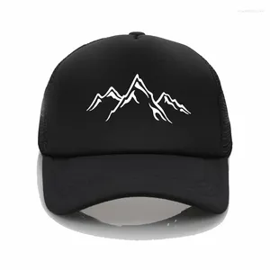 Бейсбольные кепки, бейсбольная кепка с принтом Mountain Range, мужская и женская регулируемая кепка Snapback, летняя модная шляпа для папы