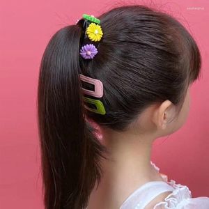 Аксессуары для волос зажим для девочек акриловый мультяшный фрикаделька с фиксированной головкой инструмент для укладки шпилька детские зажимы для хвоста