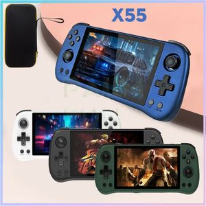 POWKIDDY X55 Portable Handheld Game Console 5.5 Inch 1280*720 IPS Screen 256GB Linux System Open-Source Retro Video Player Gifts 240124