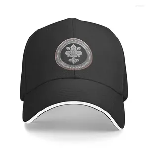 Top Caps Fashion Unisex Gümüş Dili Fleur de Lis Beyzbol Kapağı Yetişkin Zambak Çiçeği Ayarlanabilir Baba Şapkası Erkek Kadın Sporları