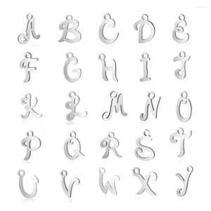 Takılar 10pcs/lot alfabe paslanmaz çelik diy mücevher toptan ilk A-Z harf kolye yapmak kolye en iyi kalite