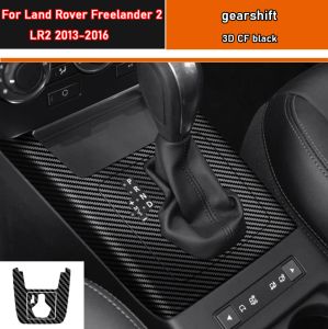 Наклейка на салон автомобиля, коробка передач, защитная пленка для Land Rover Freelander 2 LR2 2013-2016, наклейка на оконную панель, черная из углеродного волокна