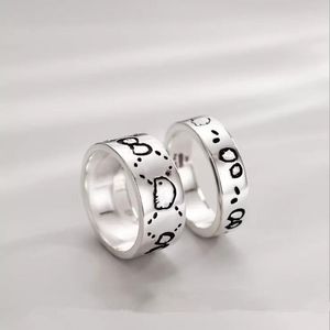 Skull Street Titanium Steel Band Ring Moda Çift Parti Düğün Erkek ve Kadın Mücevher Punk Yüzük Hediye297x