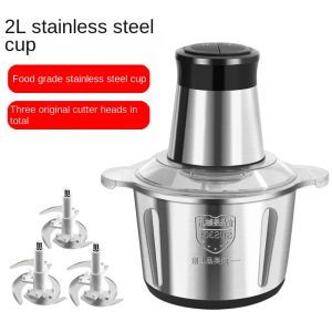 Mills 2speeds 304stainless Steel Electric Chopper Meat Grinder Mincer Food Processor Slicer Vegetable Food Chopper Meat Slicer Hine