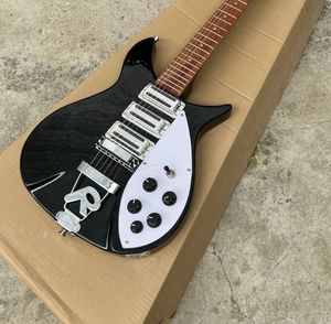 325 гитара, Rick Back-6 струнная гитара, яркая черная краска, высококачественный материал, бесплатная доставка Электрогитара