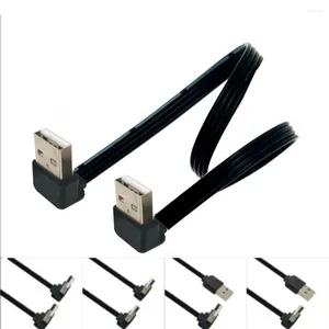 Erkekten Konektör Kablosu USB 2.0 Marangoz Bağlayıcı Genişletici Veri Adaptör Kablosu Sağ açı 90 derece 0.2m