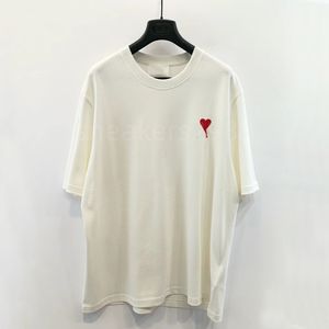 Tasarımcı Amis Paris Moda Marka Tees Erkek Kadın Lüks Amies Tişört Günlük Yuvarlak Boyun Coeur Erkek Kadın Tee