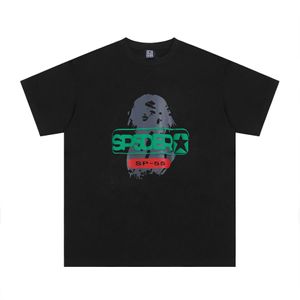 T Shirt Sp5der Erkek Kadın Tasarımcıları Tişörtler Üstler Adam Sıradan Gömlek Moda Kadın Örümcek Tshirt Pamuklu Tees Kısa Kollu Pembe Hip Hop Kısa Kollu Giyim