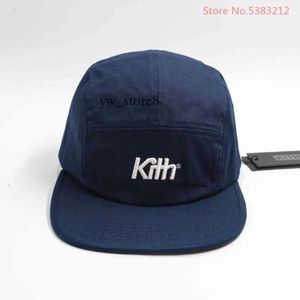 Kith Hat Panel Camp Cap Регулируемая бейсбольная кепка Snapback Хип-хоп Кепки дальнобойщика для мужчин и женщин Папа Hat Повседневный солнцезащитный козырек Модный тренд на открытом воздухе Бренд Kith Hat 5651