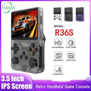 Open Source R36S Retro Handheld Video Game Console Linux System 3.5 Inch IPS Screen Portable Pocket Video Player 64GB Games 240124
