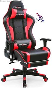 Diğer mobilya oyun sandalyesi Footting hoparlörleri video oyun sandalyesi bluetooth müzik ağır hizmet tipi ergonomik bilgisayar ofis masa sandalyesi kırmızı q240130