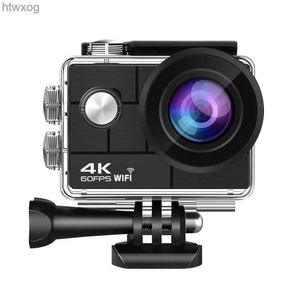 Spor Aksiyon Video Kameralar Aksiyon Kamerası 4K 60 FPS WiFi Kask Kamerası Su Altındaki Kamera 360 Derece Vlog Bike Kayak Youtube Çekim YQ240129