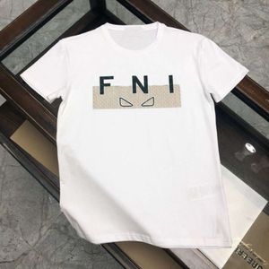 Дизайнерская модная повседневная футболка Fends FF классическая тенденция, новая тенденция, брендовая мужская корейская пара, большая женская футболка, свободная с коротким рукавом