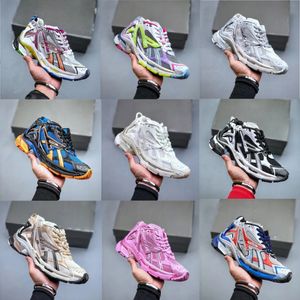 Tasarımcı Sıradan Ayakkabı Üç Tracks 7.0 Runner Spor Sneaker Tasarımcı Hottest Tracks 7 Tess Gomma Paris Hız Platformu Moda Açık Spor Ayakkabı Boyutu 36-46