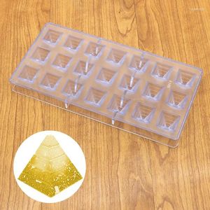 Инструменты для выпечки, 3D пирамидальная форма, поликарбонатные формы для шоколада, оптовая продажа, пластиковая квадратная форма для ПК, кухонная форма для выпечки
