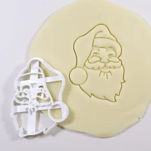 Формы для выпечки с Рождеством, резак для печенья, инструменты для украшения торта, 3D Санта-Клаус, снеговик, хрустальный шар, форма для тиснения, штамп для помадки