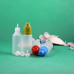 100 set/lot 15ml plastik damlalık şişeleri çocuk geçirmez uzun ince ucu pe e sıvı buhar için güvenli güvenli vapt suyu e-sıvı 15 ml dggcq pulxj