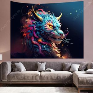 Halmiler 1pc Dragon Goblen Modern Fiber Poster Duvarsı Hoşunlu Yatak Odası Estetik
