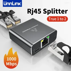 Bilgisayar Kabloları Unklink Rj45 Splitter 1 ila 2 Gigabit Ethernet Adaptörü İnternet Ağı Kablosu Genişletici Konektörü PC TV Kutusu Yönlendirici Sharer